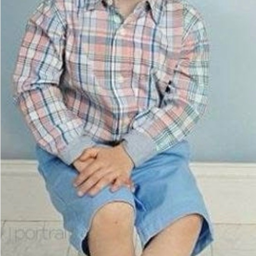 Plaid Multicolor boys Shirt and shorts set